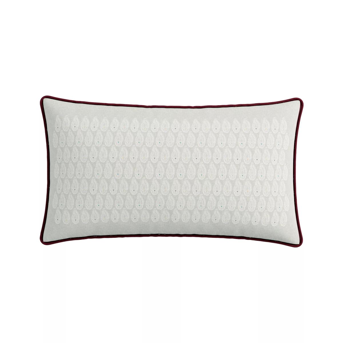 Sato Cushion By Bedeck Of Belfast In Linen Mulberry